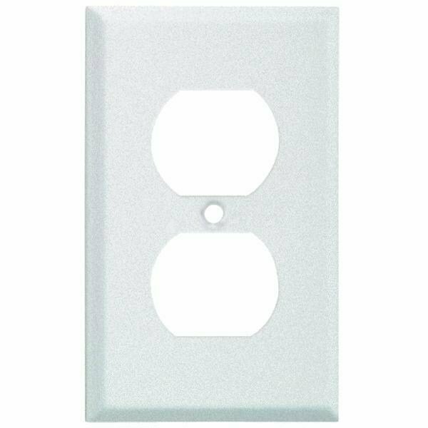 Jackson Deerfield Pro-White Steel Wrinkle Outlet Wall Plate 8WK108